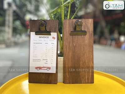 Bìa kẹp Bill gỗ giấy A6 [Dày dặn - Chuẩn đẹp] BIAKEP-02